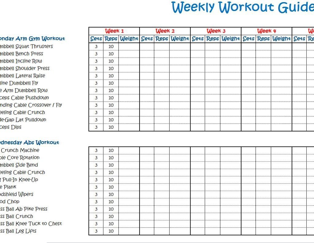 Weekly Workout Schedule