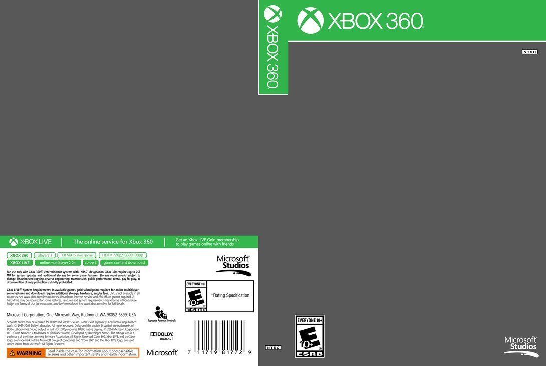 Xbox 360 Cover Template by ETSChannel on deviantART