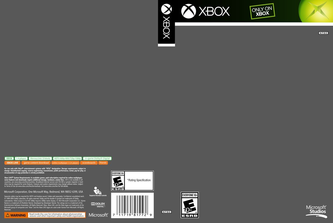 Xbox Cover Template by ETSChannel on DeviantArt