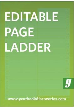 Yearbook Ladder Editable Template 16 page Signatures