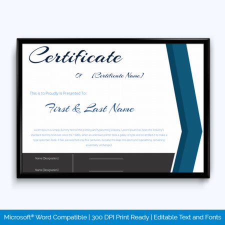 Years of Service Award Certificate Templates Word Layouts