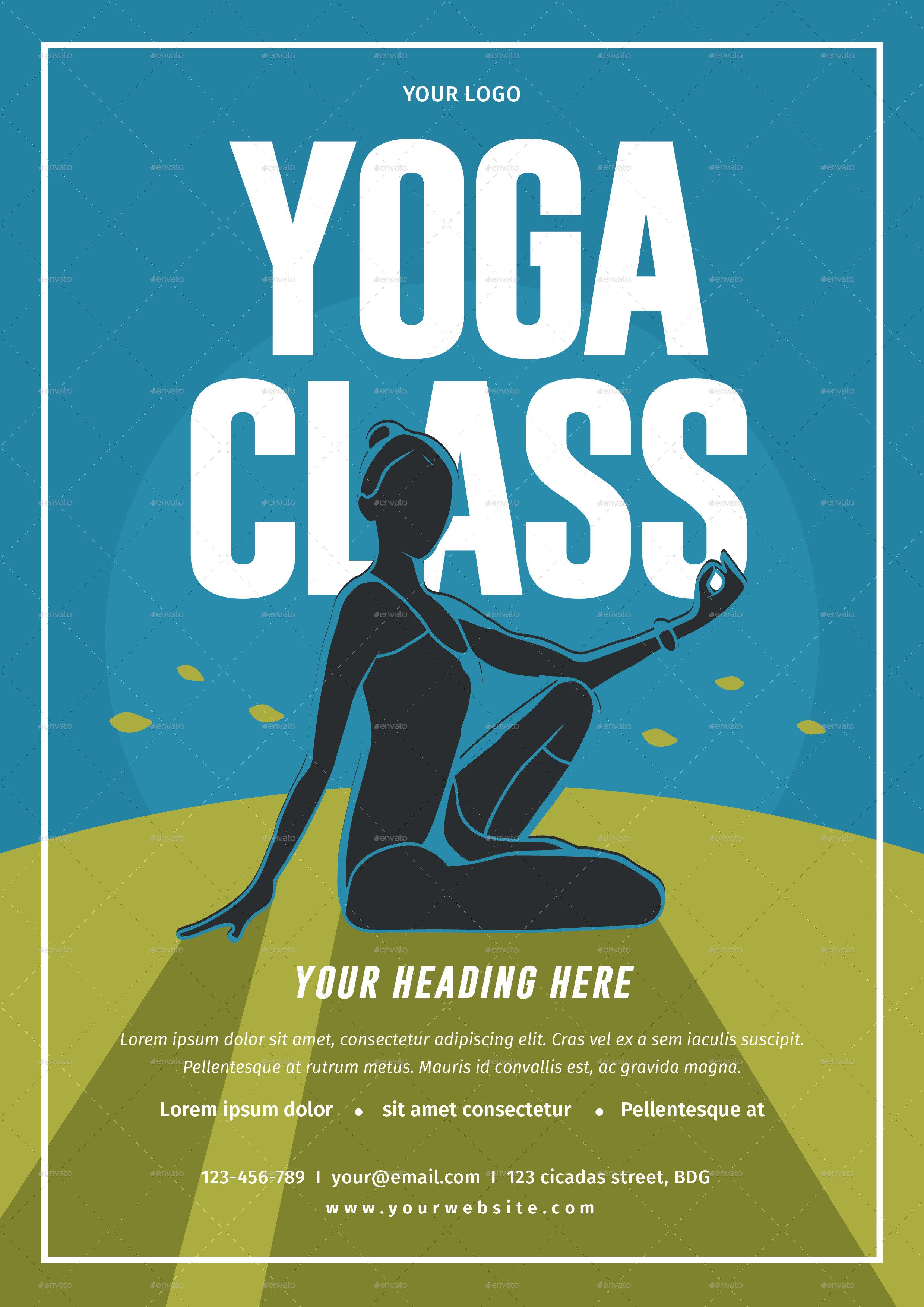 Yoga Class Flyer by lilynthesweetpea