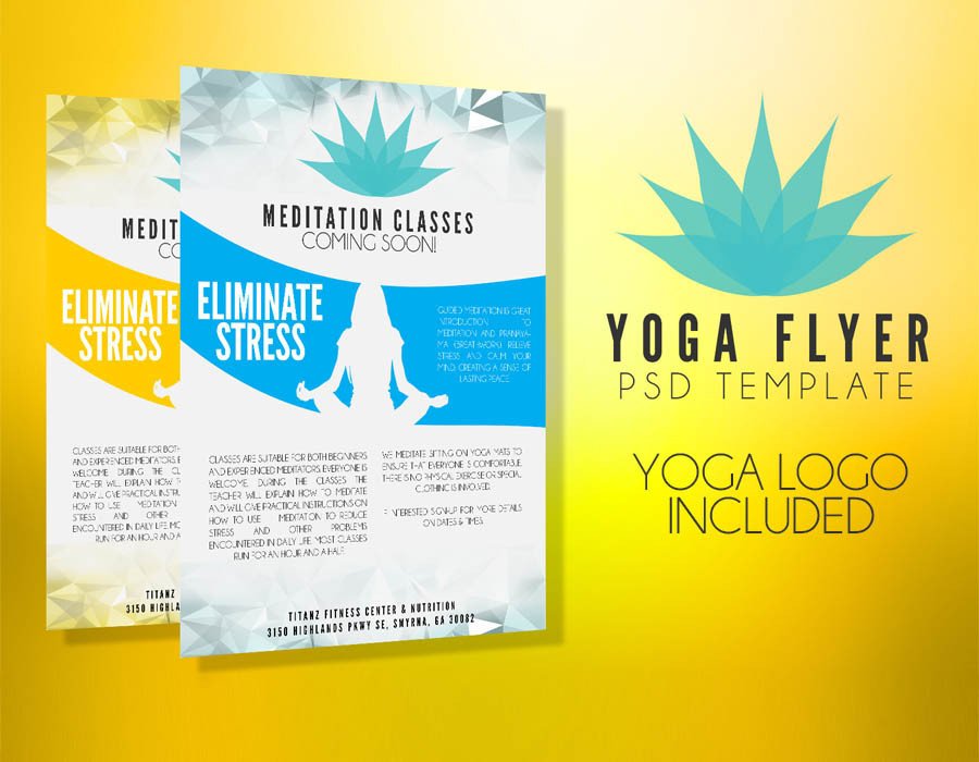 Yoga Flyer Template PSD Flyer Templates Graphicfy