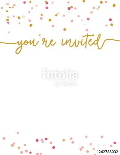"Cute Party Invitation Template You re Invited Party