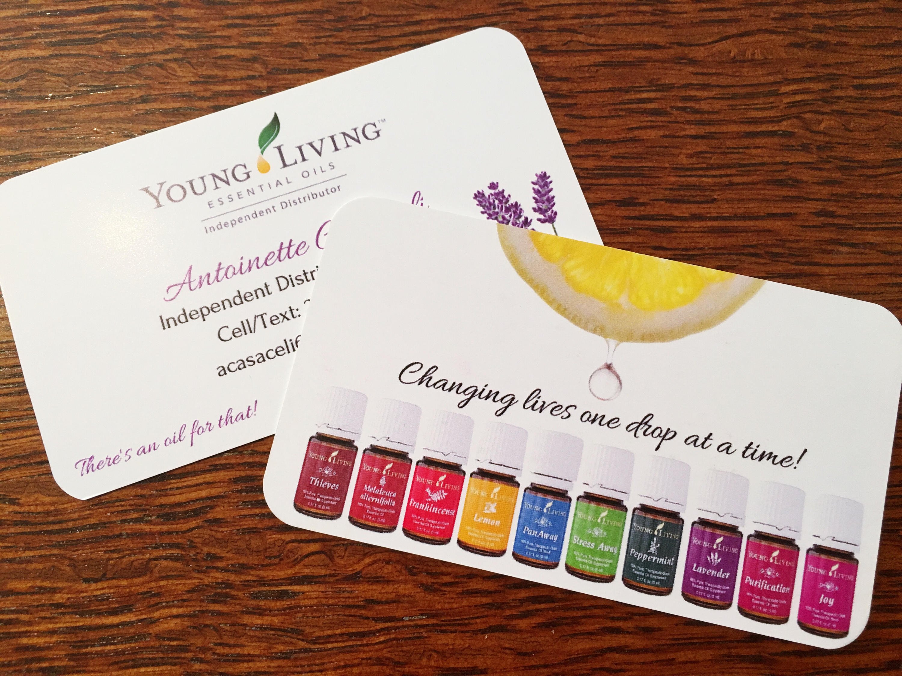 Essential Oil Business Card Template for Independent