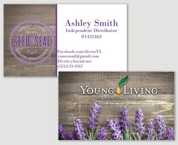 Items similar to Lavender Young Living business card