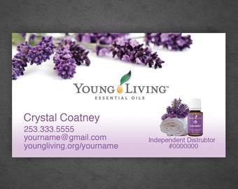 Young Living Business Cards Full Color by CrystalCoatney