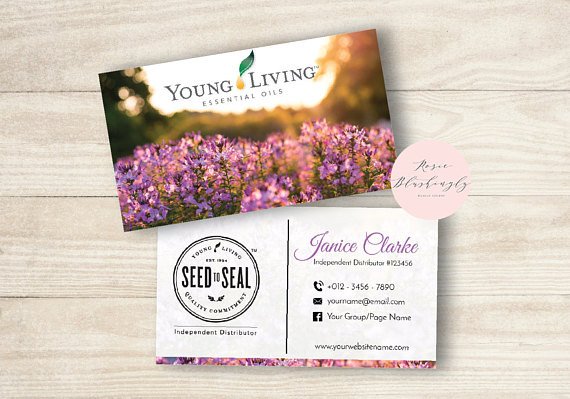 Young Living Essential Oils Business Card Digital Design