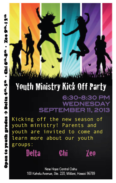 Youth Ministry Kick f Party September 11 2013